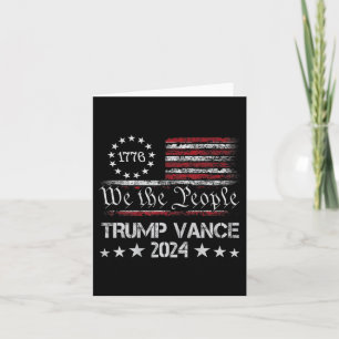 Trump Vance 2024 Retro Stripe Trump Jd Vance (on B Card