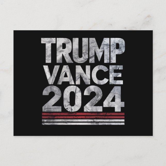 Trump Vance 2024 Retro Vintage US Election Postcard (Front)
