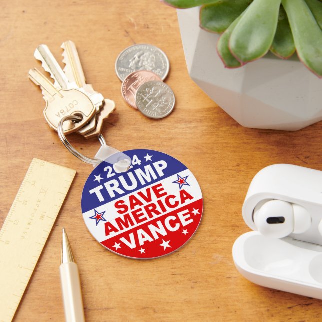 TRUMP VANCE 2024 SAVE AMERICA KEY RING (Desk)