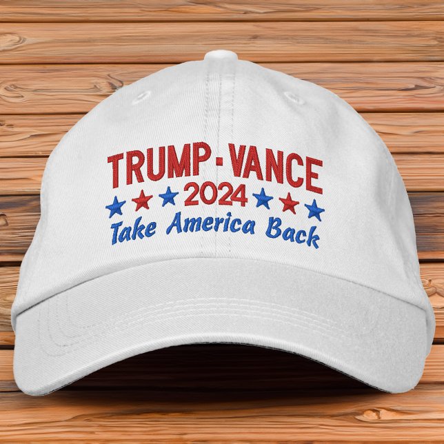 Trump Vance 2024 Take America Back Patriotic Star Embroidered Hat (trump vance 2024 hat)