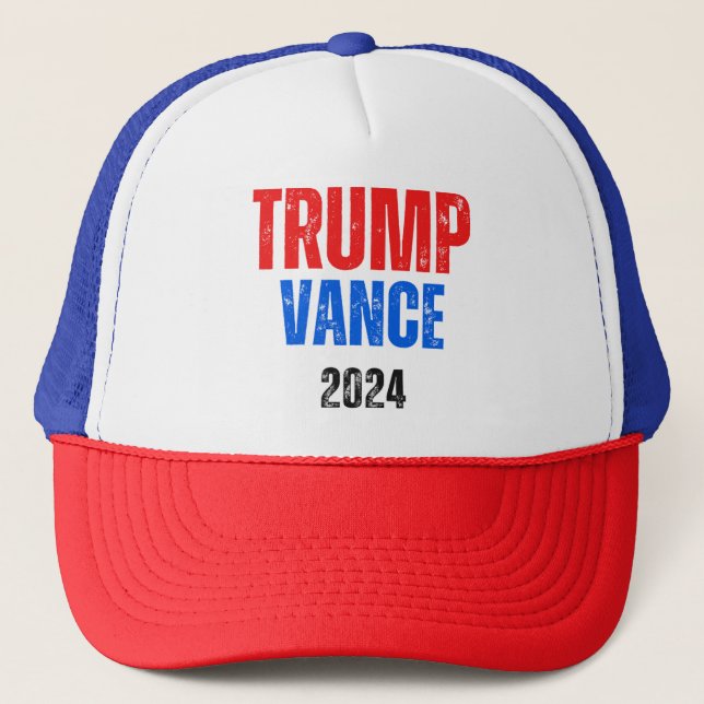 TRUMP VANCE 2024 TRUCKER HAT (Front)