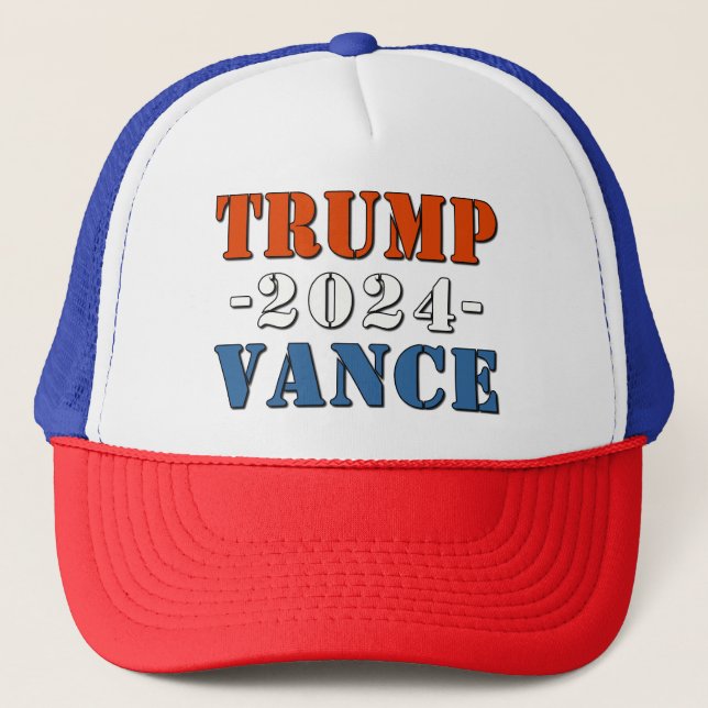 TRUMP VANCE 2024 TRUCKER HAT (Front)