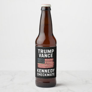 Trump Vance 2024 Trump Vance Kennedy Checkmate Beer Bottle Label