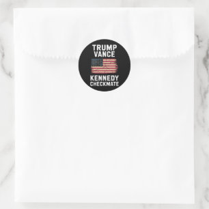 Trump Vance 2024 Trump Vance Kennedy Checkmate Classic Round Sticker