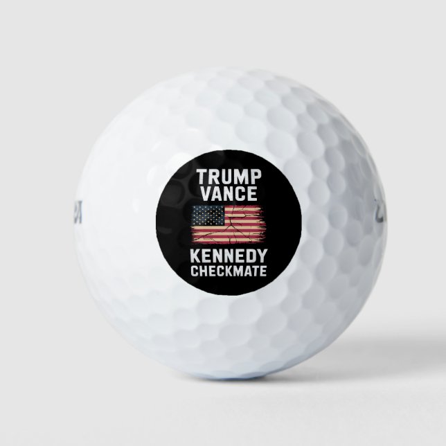 Trump Vance 2024 Trump Vance Kennedy Checkmate Golf Balls (Front)