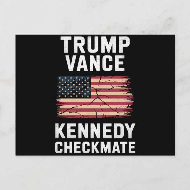 Trump Vance 2024 Trump Vance Kennedy Checkmate Postcard (Front)