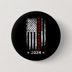 Trump Vance 2024 Us Flag Vintage -take America Bac 6 Cm Round Badge