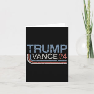 Trump Vance 2024 Vintage Grunge Retro Stripe Retro Card