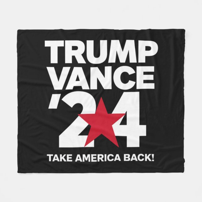Trump Vance 2024 Vote Trump 2024 Election Fleece Blanket (Front (Horizontal))