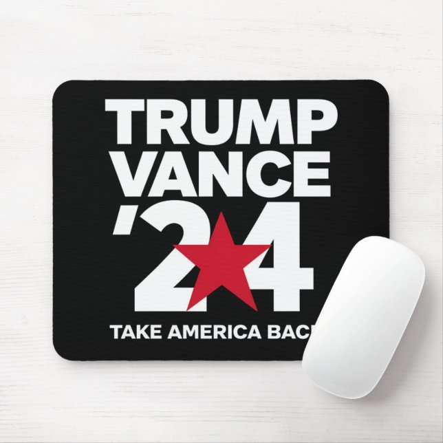 Trump Vance 2024 Vote Trump 2024 Election Mouse Mat (With Mouse)