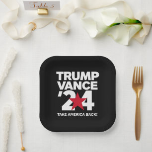 Trump Vance 2024 Vote Trump 2024 Election Paper Plate