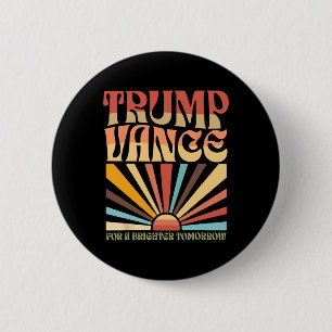 Trump Vance 2025 Trump Mega 2025 47th President  6 Cm Round Badge