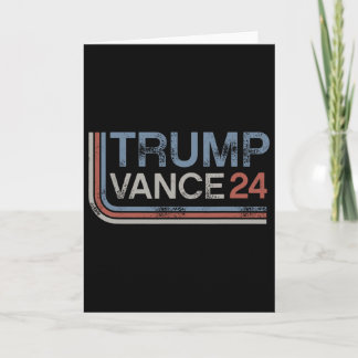 Trump Vance 2025 Vintage Distressed Retro Stripe R Card