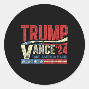 Trump Vance 24 Vintage 2024 Classic Round Sticker