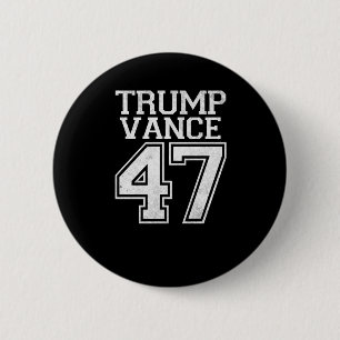 Trump Vance 47th President Vintage Number 6 Cm Round Badge