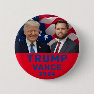 Trump Vance 6 Cm Round Badge