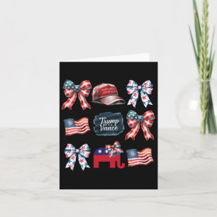 Trump Vance Bow Coquette Vote Presidential 2024 El Card