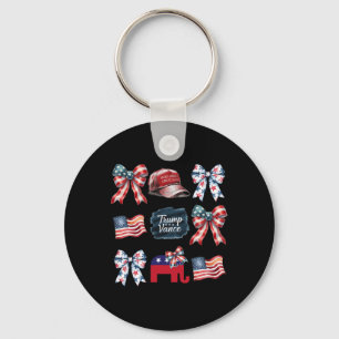 Trump Vance Bow Coquette Vote Presidential 2024 El Key Ring