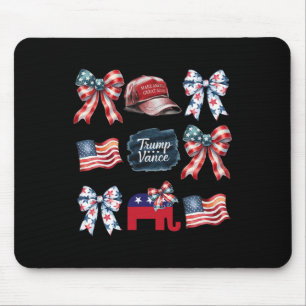 Trump Vance Bow Coquette Vote Presidential 2024 El Mouse Mat
