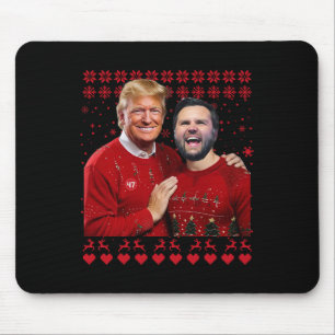 Trump Vance Brothers Funny Red Ugly Christmas Xmas Mouse Mat