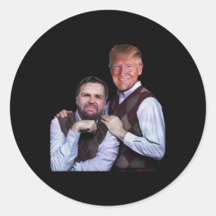 Trump Vance Brothers Parody Trump President Classic Round Sticker