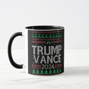 Trump Vance Christmas Ugly Xmas Sweater Election Mug