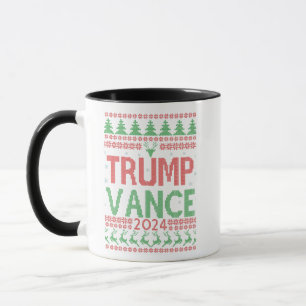 Trump Vance Election Ugly Christmas Sweater Mug