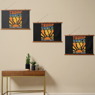 Trump Vance For a Brighter Tomorrow Retro Boho Hanging Tapestry
