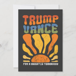 Trump Vance For a Brighter Tomorrow Retro Boho  Holiday Card