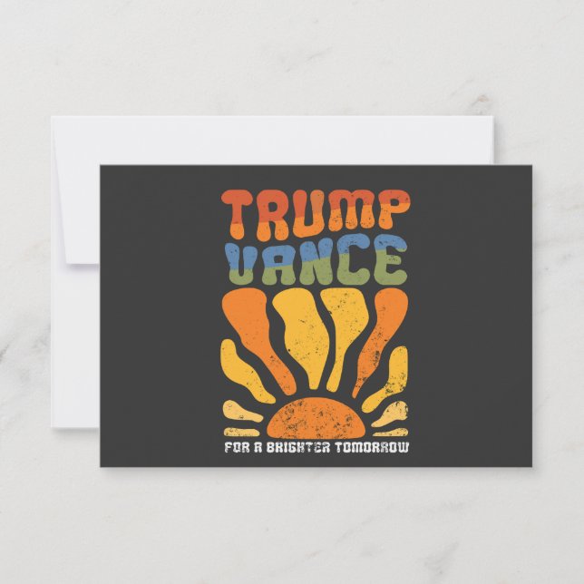 Trump Vance For a Brighter Tomorrow Retro Boho  Invitation (Front)