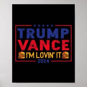 Trump Vance I'm Lovin' It Hamburger 2025 Poster