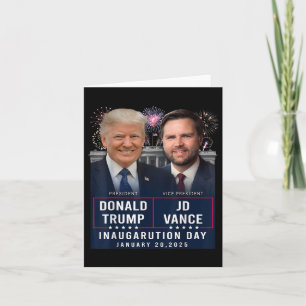 Trump Vance Inauguration Day 2025 Donald Trump Jd  Card