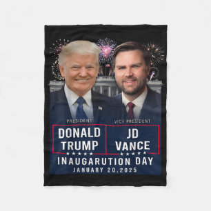 Trump Vance Inauguration Day 2025 Donald Trump Jd Fleece Blanket