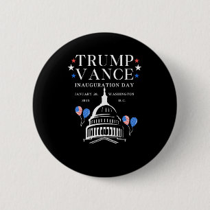 Trump Vance Inauguration Day 6 Cm Round Badge