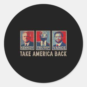 Trump Vance Kennedy Checkmate 2024 Election Republ Classic Round Sticker