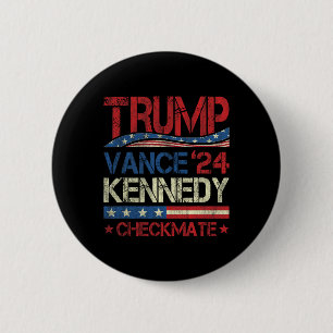 Trump Vance Kennedy Checkmate Election Republican 6 Cm Round Badge