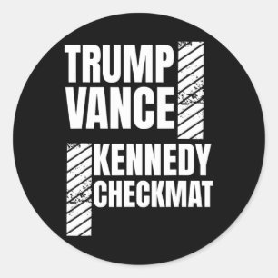 Trump Vance Kennedy Checkmate Election Republican  Classic Round Sticker
