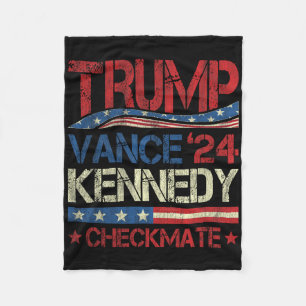 Trump Vance Kennedy Checkmate Election Republican Fleece Blanket