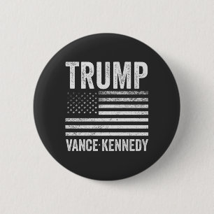 Trump Vance Kennedy Election 2024 American Flag 6 Cm Round Badge