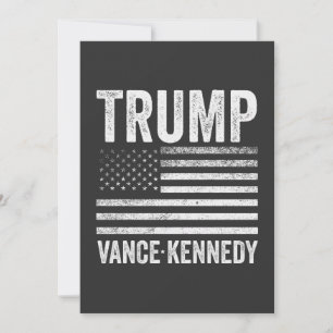 Trump Vance Kennedy Election 2024 American Flag Holiday Card