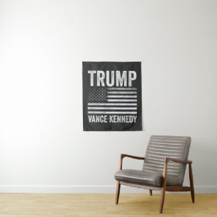 Trump Vance Kennedy Election 2024 American Flag Tapestry