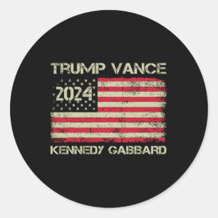 Trump Vance Kennedy Gabbyrd Checkmate Take America Classic Round Sticker
