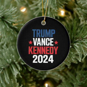 Trump Vance Kennedy President 2024 Election  Ceramic Tree Decoration