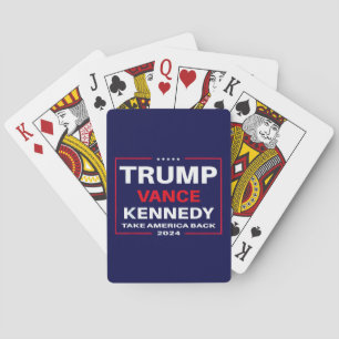 Trump Vance Kennedy Take America Back Again Blue Playing Cards