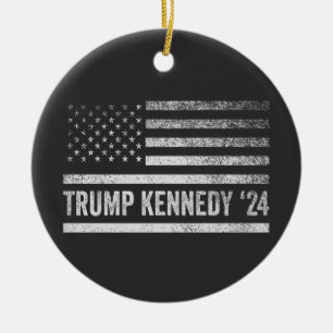 Trump Vance Kennedy take America back again Ceramic Tree Decoration