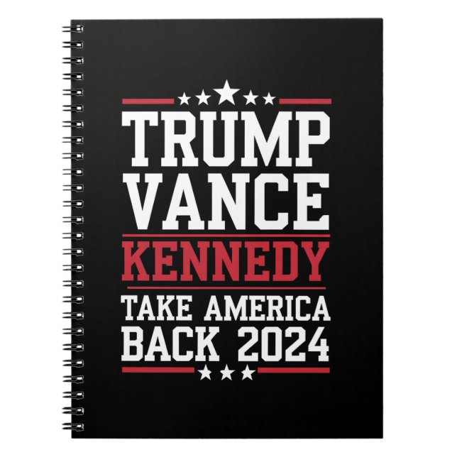 Trump Vance Kennedy Take America Back Again Notebook (Front)