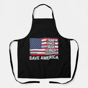 Trump Vance Musk Kennedy Gabbard 2024 Save America Apron