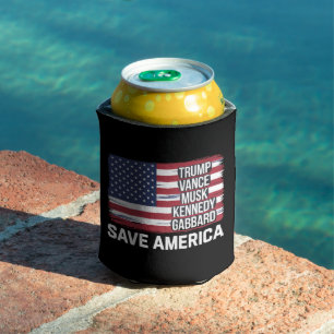 Trump Vance Musk Kennedy Gabbard 2024 Save America Can Cooler