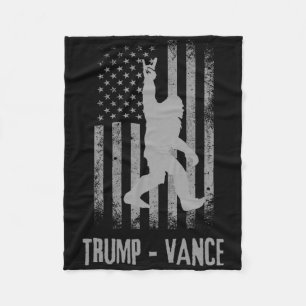 Trump Vance Patriotic Bigfoot Fleece Blanket