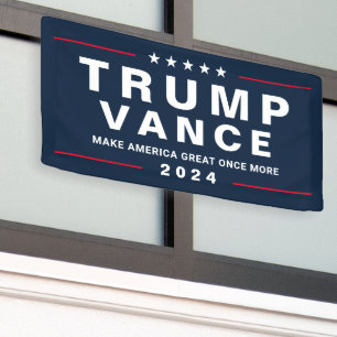 Trump Vance Photo 2024 Campaign Large Outdoor Banner